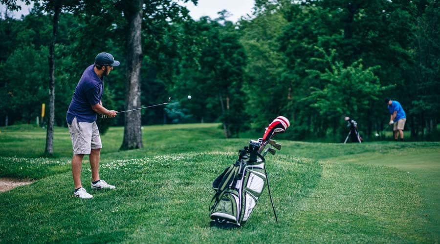 Biodegradable Golf Balls - Man playing Golf